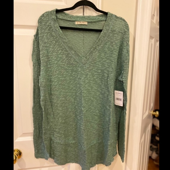 Free People Tops - Free People Ocean Air Hacci Pullover Misty Forest